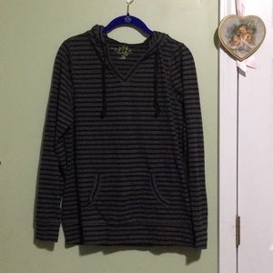 Black and grey striped sweater